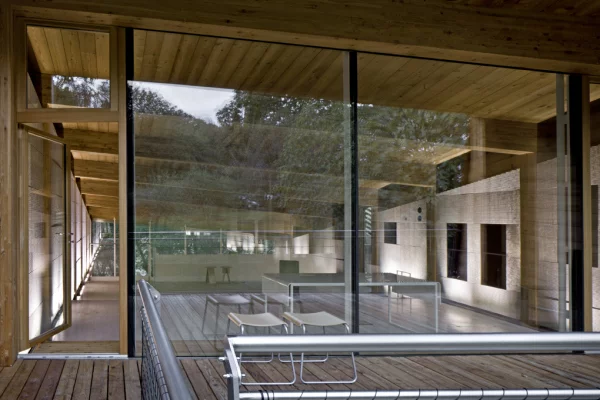 Reflective glass helps keep the heat out during the summer