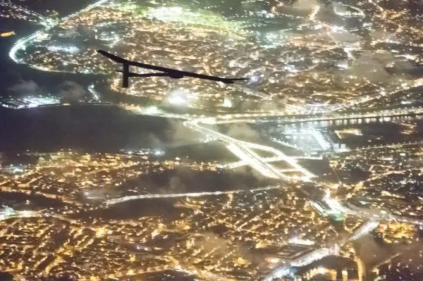 The Solar Impulse, flying over Rabat (Photo: Solar Impulse)