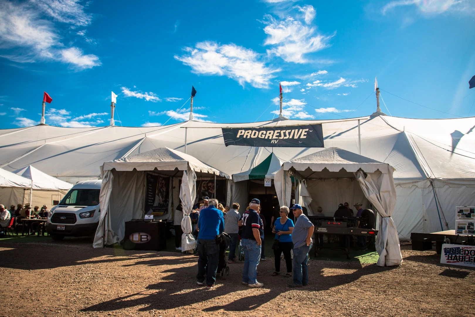 The tent is the heart of the Quartzite RV Show