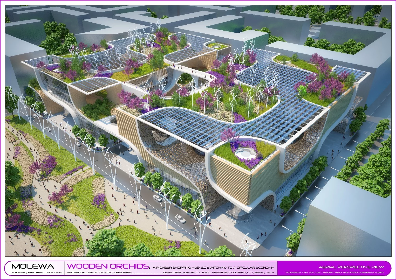 Callebaut says his sustainable mall would use 70 percent less energy overall than a typical similar structure