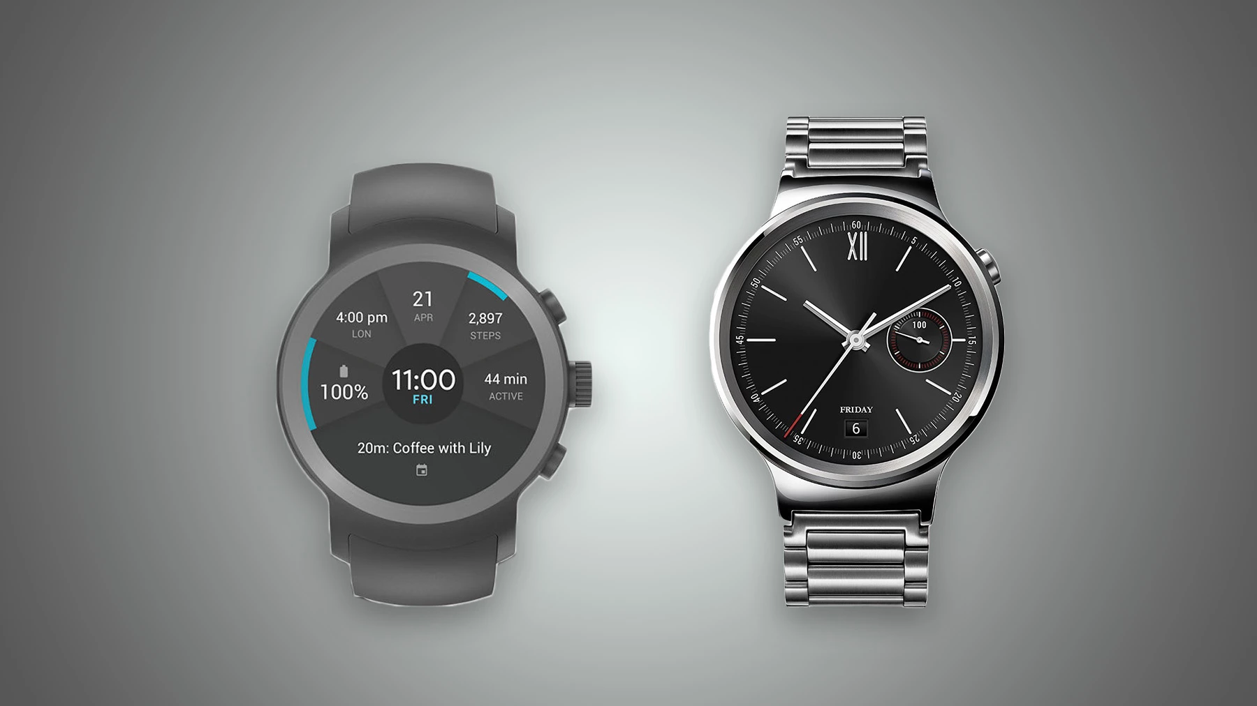 New Atlas compares the features and specs of the LG Watch Sport (left) and Huawei Watch