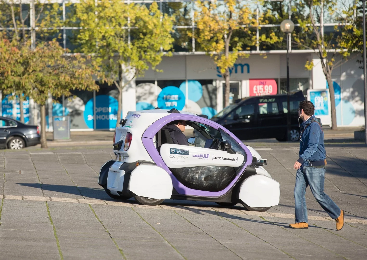 The electric-powered two-seater LUTZ Pathfinders are not cars and are not designed for use on road