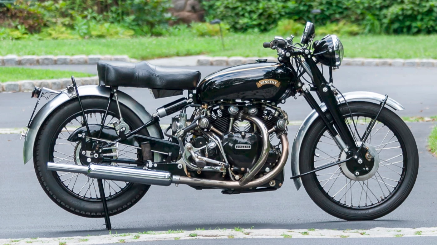 1952 Vincent Black Shadow Series C | Price: $101,750 | Estimate: $90,000 - $110,000 | Auctioneer: Mecum | Lot S78 | Auction Description