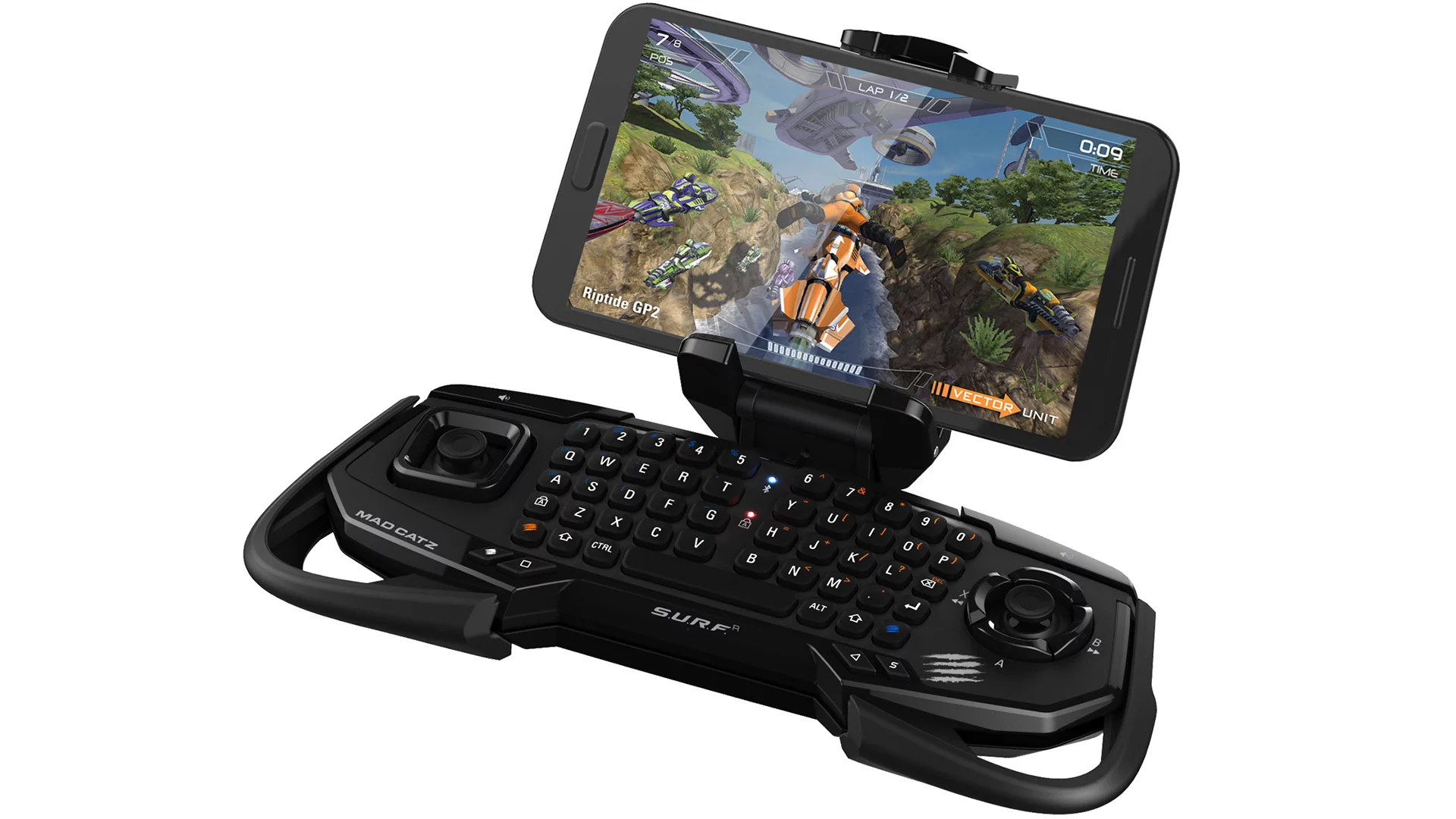 The controller features an interesting solution when it comes to providing the necessary suite of gaming controls, with the traditional D-pad and four action buttons positioned around the edges of the analogue sticks