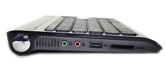 One of the USB ports, audio jacks and card reader