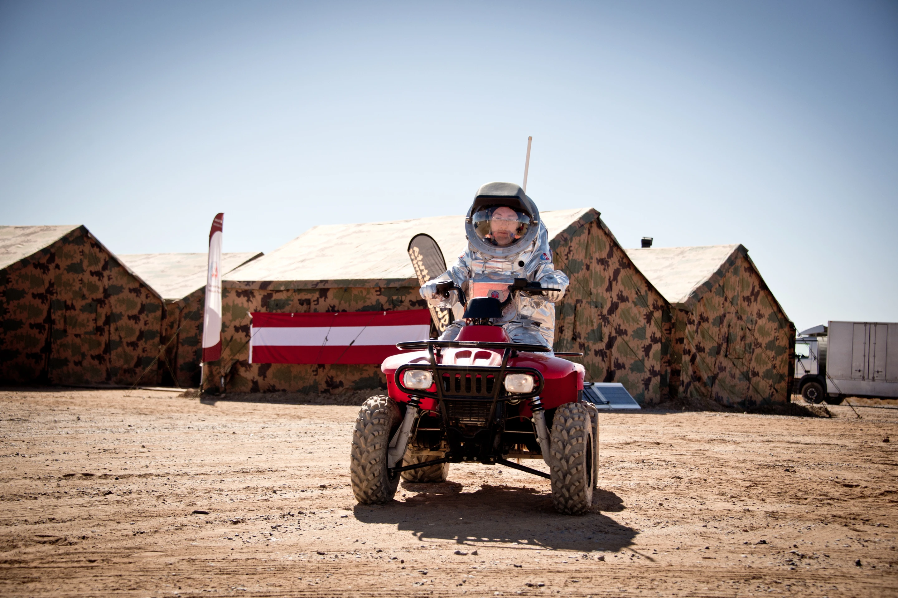 Analog astronaut testing ATV (Image: OeWF (Katja Zanella-Kux))