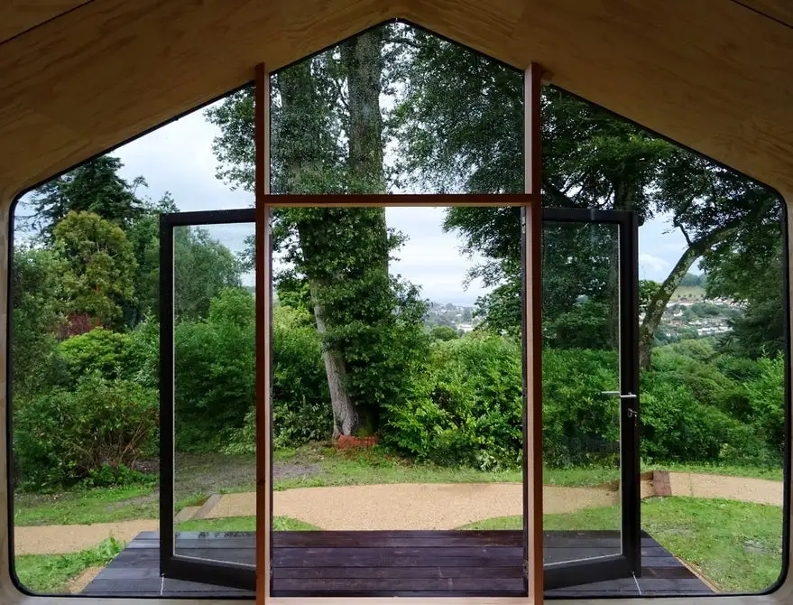 The Wikkelhouse can be used as an office, studio, or tiny home