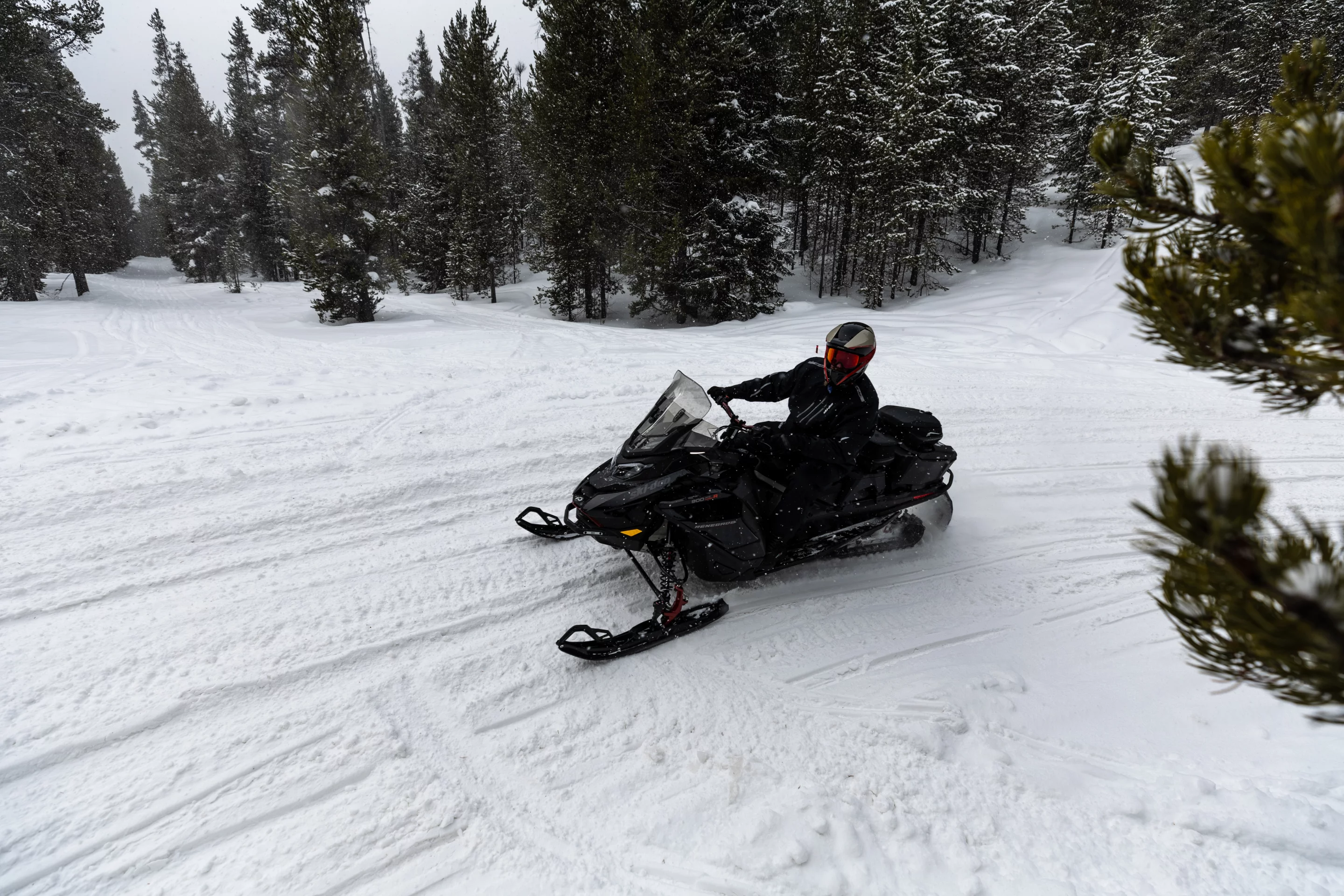 Aaron was especially happy with the heated seats on this Ski-doo model