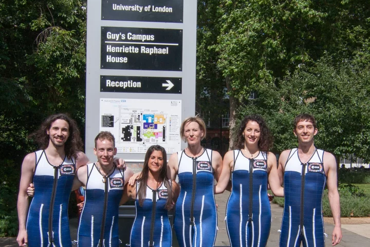 King's College London students sporting the gravity loading countermeasure skinsuit (Photo: King's College London, CHAPS)