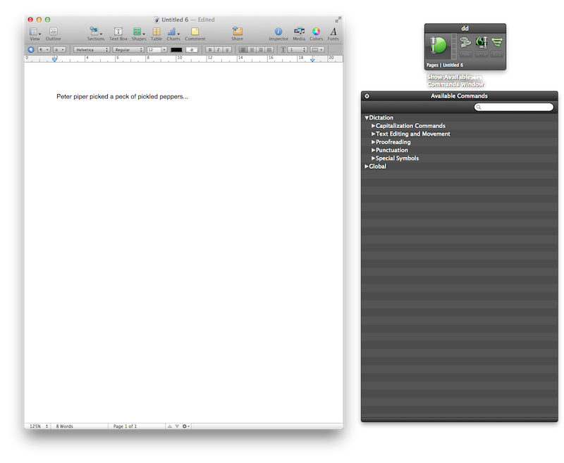 Dragon Dictate for Mac 3 can open applications with a voice command