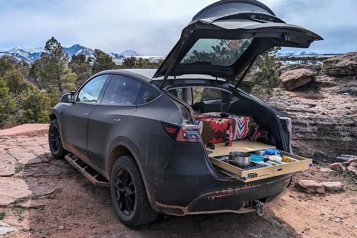 The Camper Kit Lite is only compatible with the five-passenger version of the Model Y