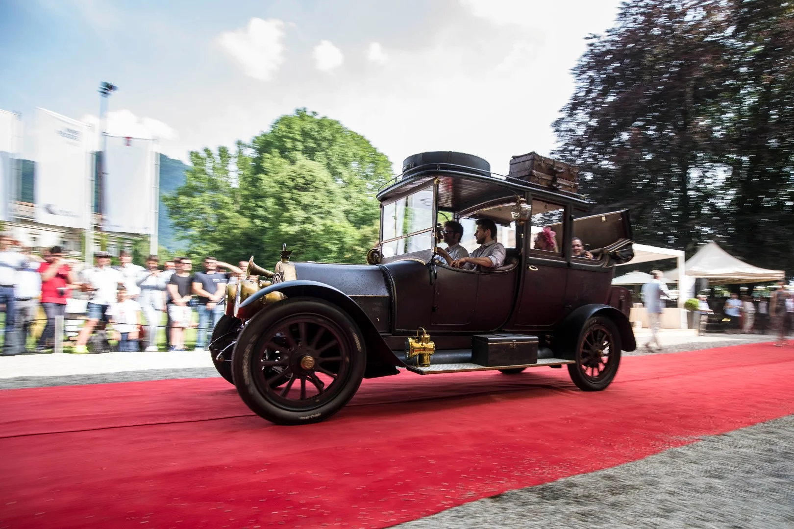 Hence when Lopresto's name cropped up as the owner of an entrant in Class F at this years concours, a class entitled 80 Years of Automotive Archeology, everyone knew it was going to be something very special. It was. This class is for cars that have had nothing more than the most sympathetic maintenance restoration, and this 1913 SCAT 25/35 HP Landaulet is as it was whennew, right down to the original paint.