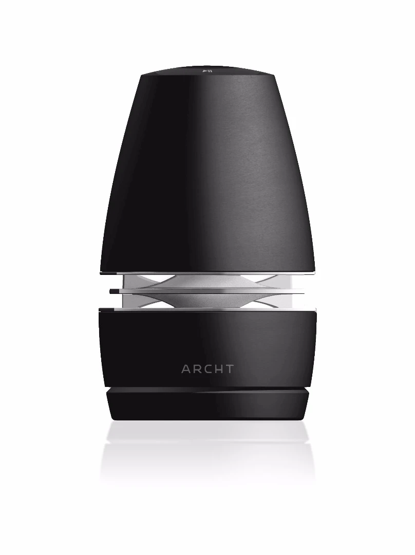 The Archt Mini speaker in black (front)