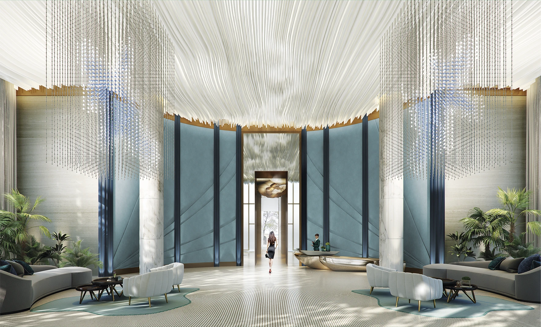 The glamorous lobby