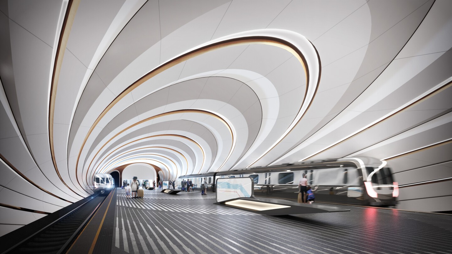 The Dnipro Metro stations' interior layout is designed to be easy to navigate