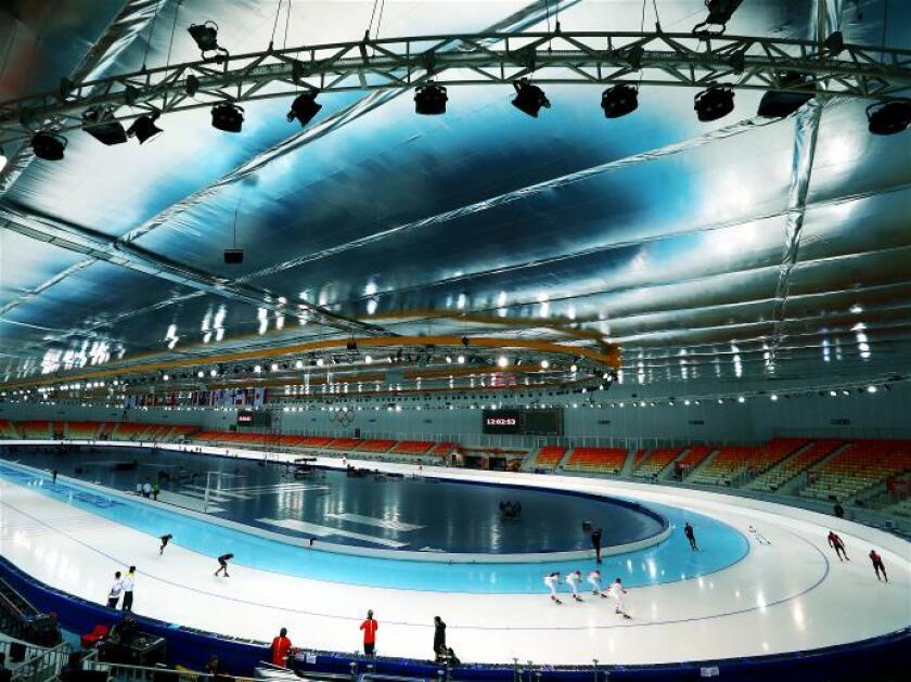 The reflective material on the ceiling helps to maintain a cooler temperature for the ice. Adler Arena Skating Center (image: Sochi 2014 Organizing Committee)