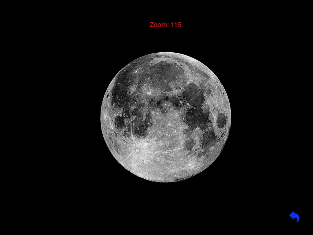 You can zoom in on some celestial objects