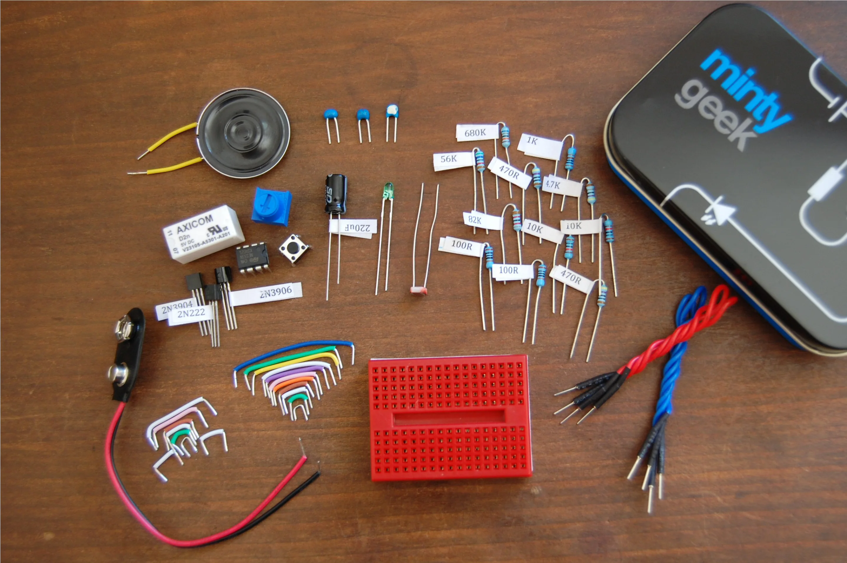 Although instructions on how to read color-coded components are included in the booklets, they are also given a handy label to make things even easier