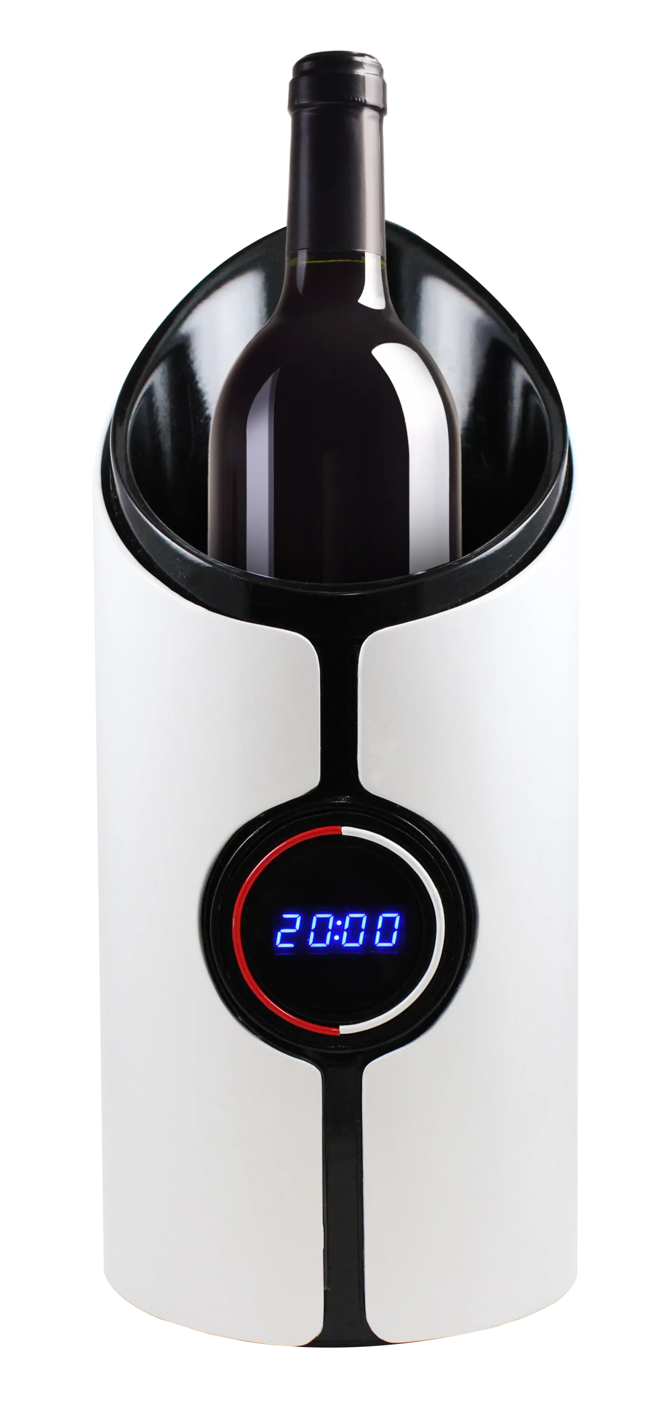 Elegant design of the Sonic Decanter, improves wine by accelerating the aging process