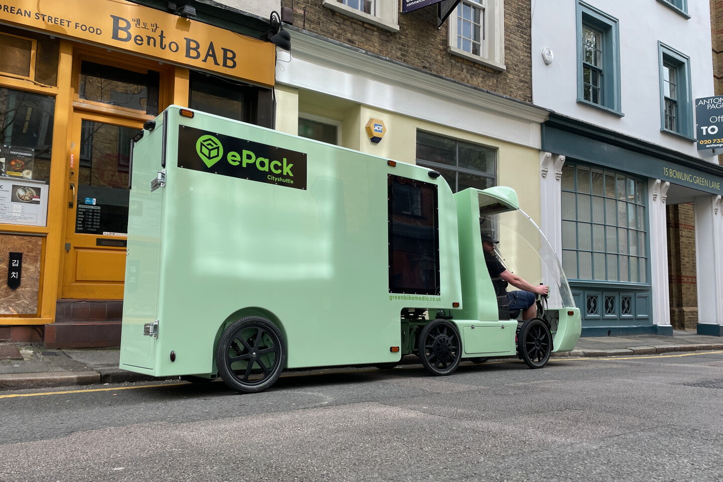 Although the ePack's body is currently composed of fiberglass, future models will be made of recycled plastic