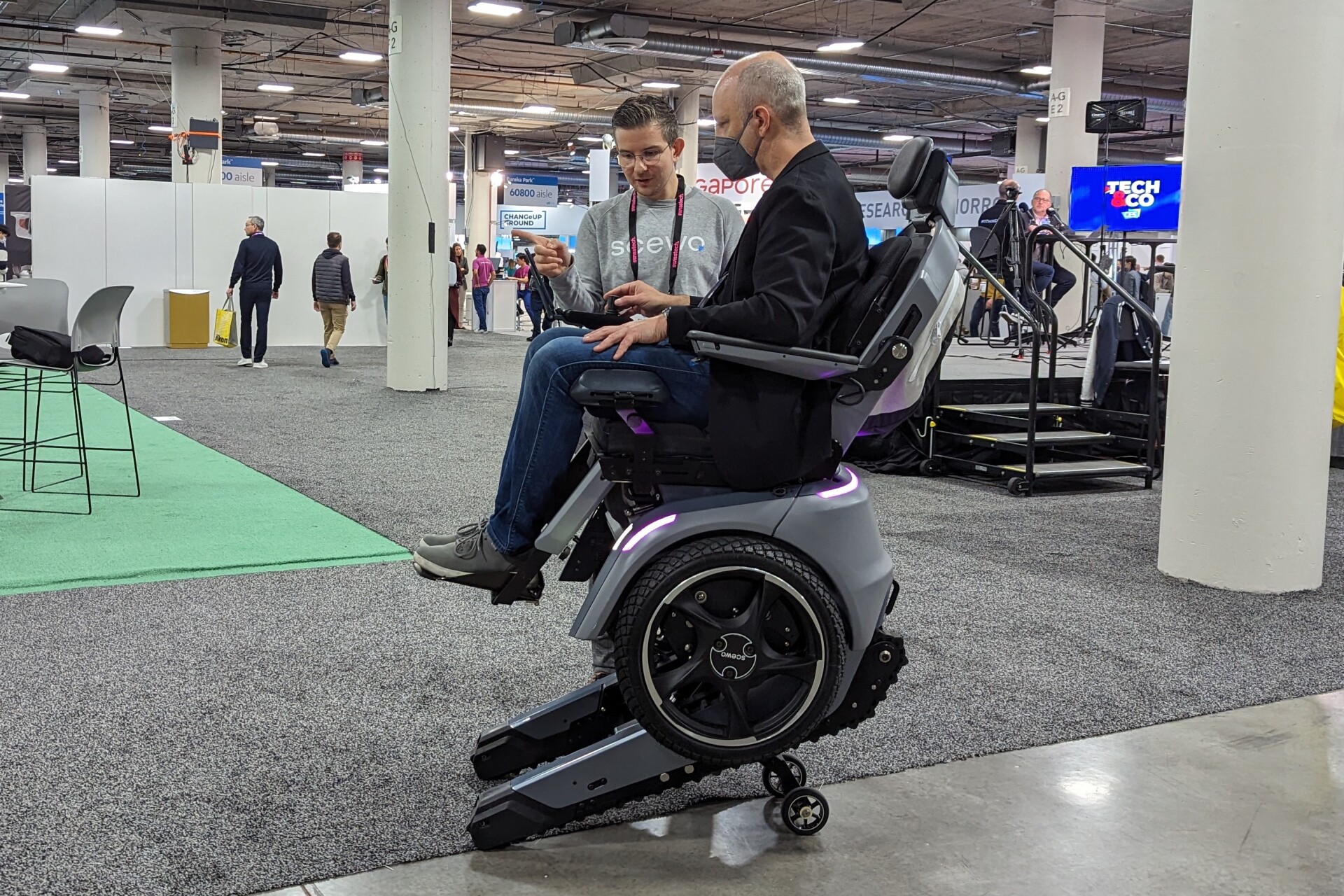Upstairs, downstairs in Scewo's twowheel, selfbalancing wheelchair