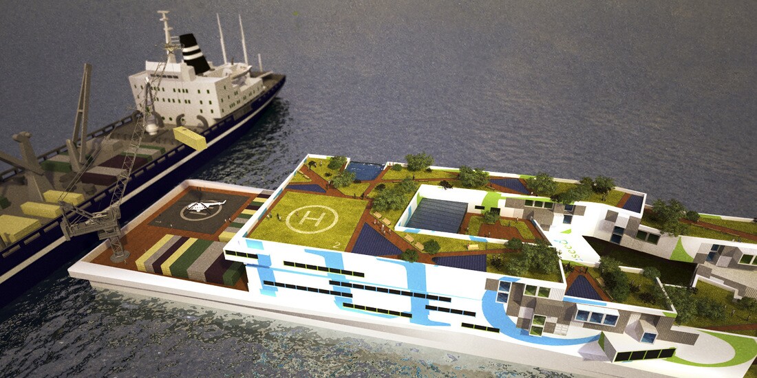 The Blueseed facility is effectively a large floating office and hopes to reside on international waters, a short ferry ride from the Silicon Valley