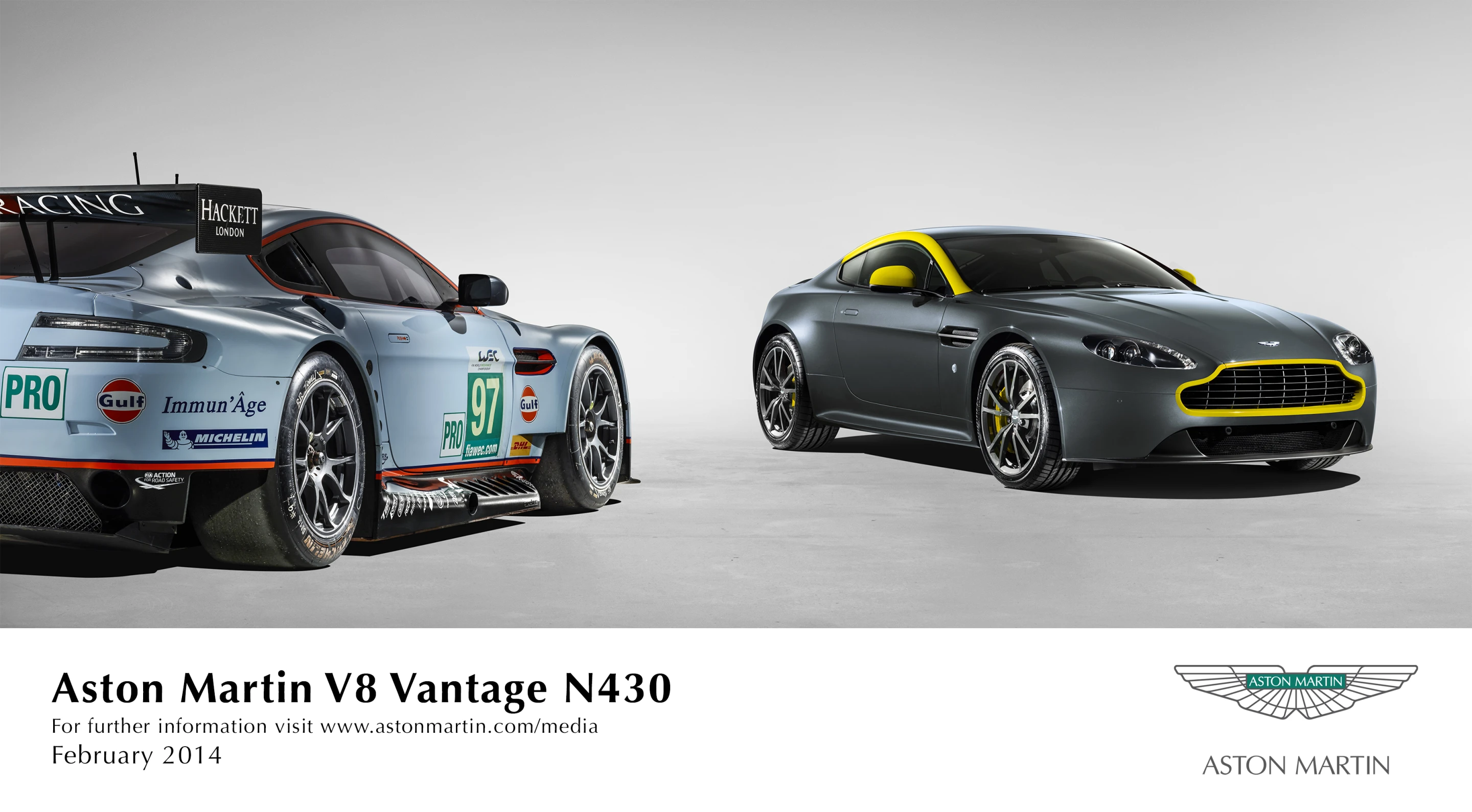 The Vantage N430 in racing and street liveries