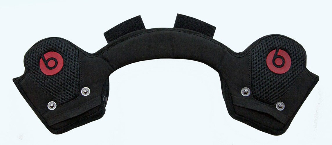 The padded Communication Neckroll with integrated Beats by Dr. Dre headphones can be purchased separately