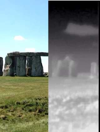 Seek Thermal showing Stonehenge