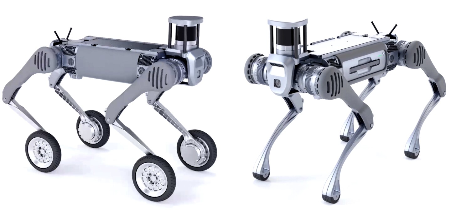 Unitree's $100,000 B2 robot can be fitted with either feet or wheels, and has a remarkable array of tricks as can be seen on the videos on its product page