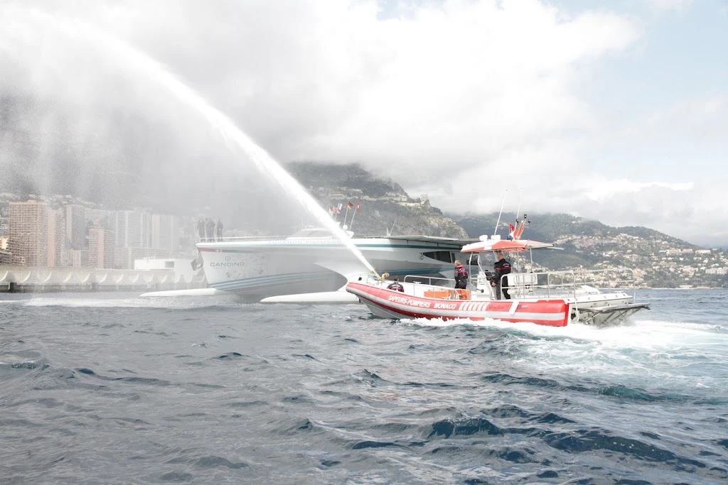 The TURANOR PlanetSolar, as it enters Monaco's Hercule Harbor