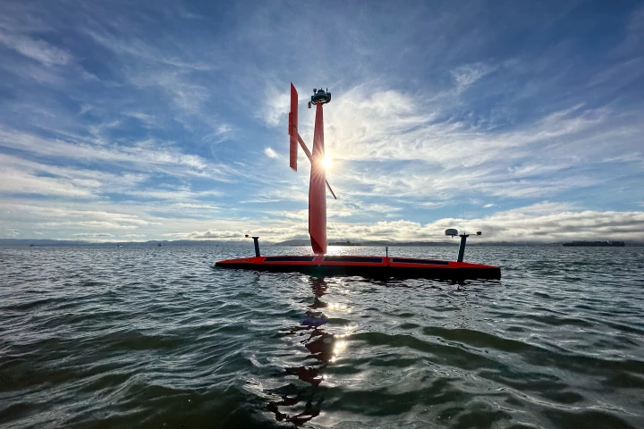 The 33-ft Saildrone Voyager has been developed for near-shore bathymetry and maritime security missions