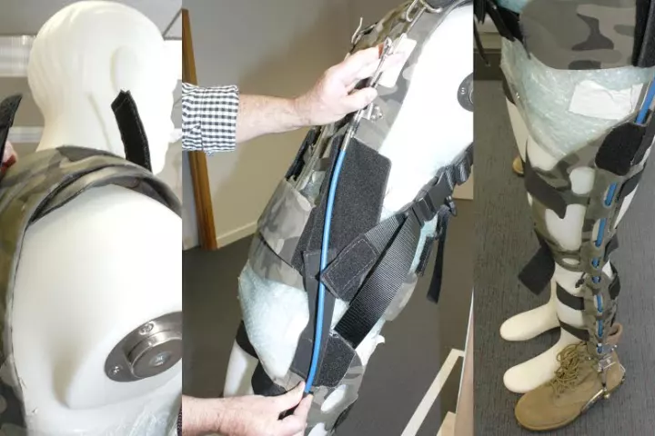 The Australian military's weight-diverting prototype exoskeleton
