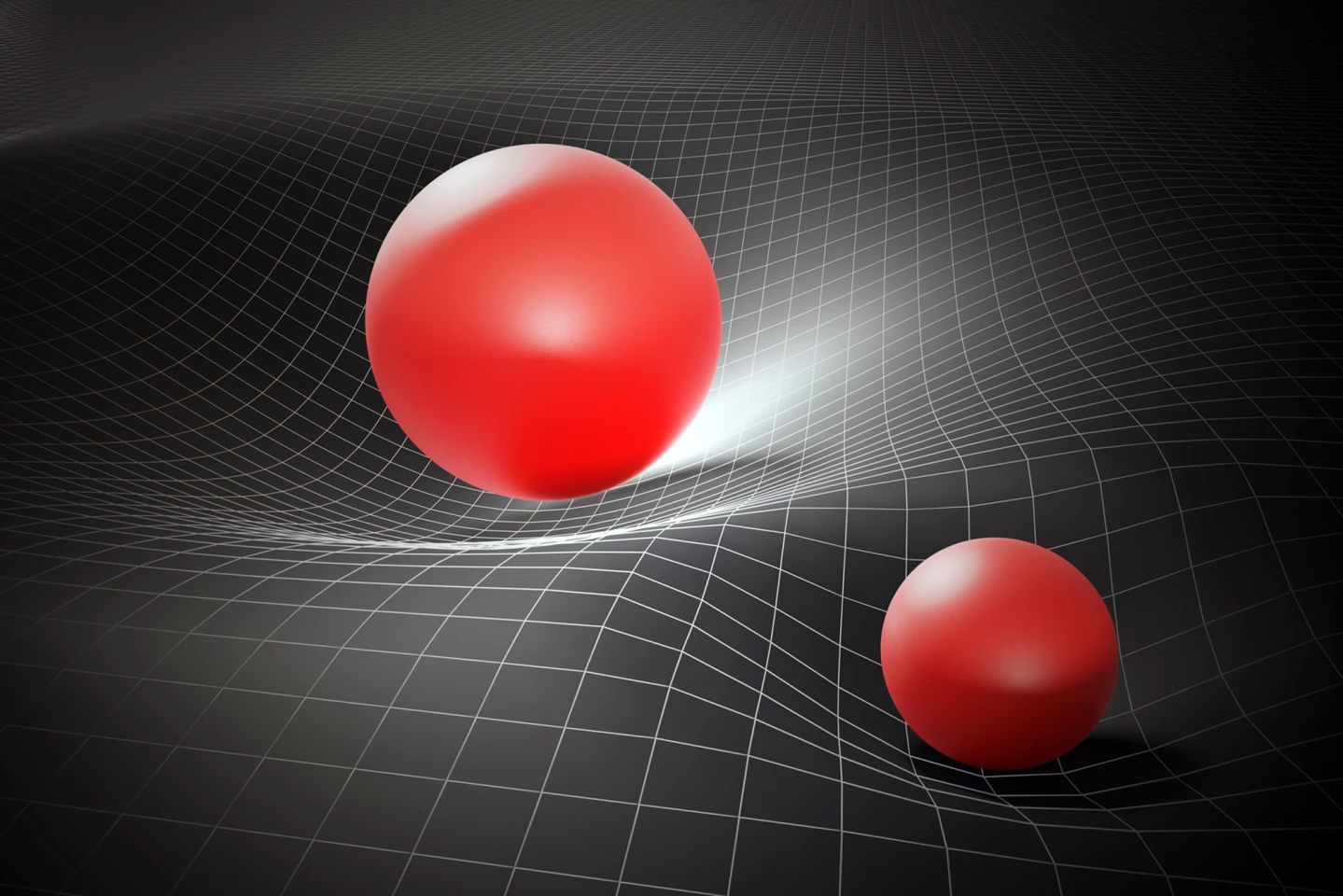 The concept of how mass distorts spacetime in accordance with the general theory of relativity