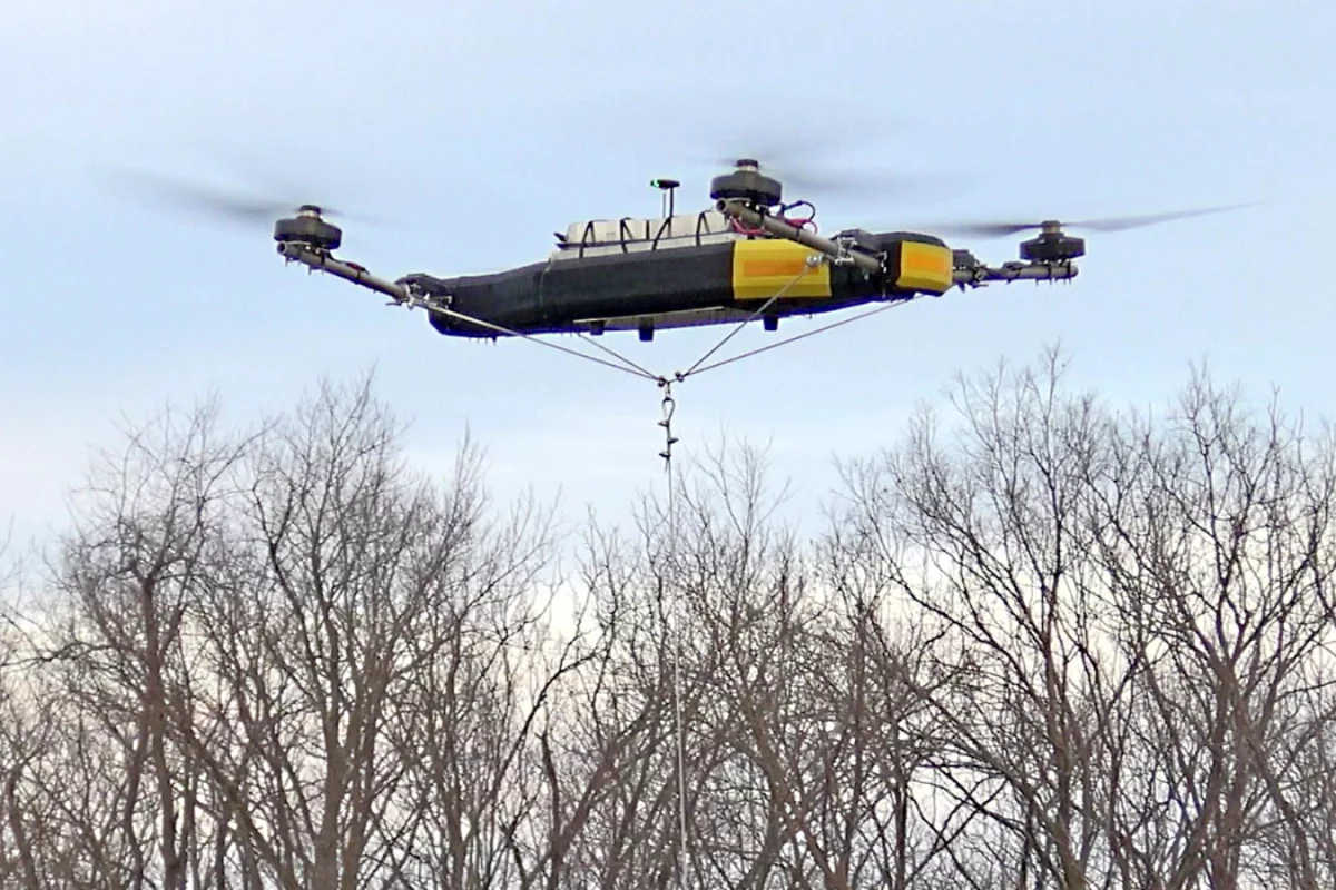 The Dauntless UAV in flight