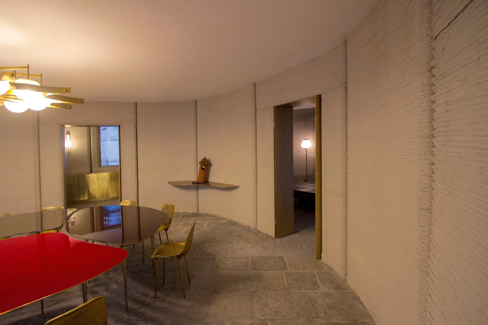 3D Housing 05's main living area, which has a table installed