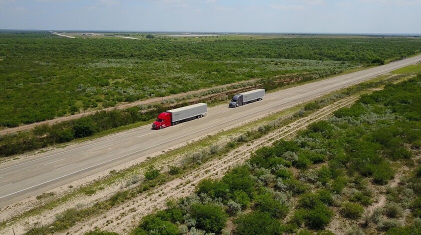 Daimler will begin testing its truck platoons on certain highways in Oregon and Nevada