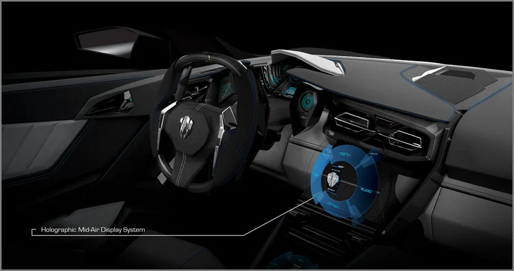 The W Motors Lykan Hypersport has a holographic display system