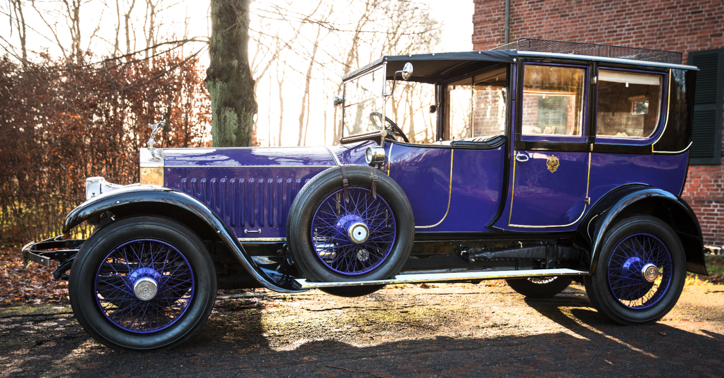 This 1914 Rolls-Royce 40/50 HP Silver Ghost "London-Edinburgh" Limousine has had an interesting life, being commandeered for military service during WW1, once owned by John Ringling of circus fame, and it was also part of the Imperial Palace Casino Collection in Las Vegas, Nevada, where it was mistakenly described as Czar Nicholas II's 1914 Rolls Royce. It is one of the most sought-after variants of the "best car in the world," as explained by this excerpt from the auction description: After a successful 2,000-mile trial under RAC supervision, the factory demonstrator - chassis '60551', 'The Silver Ghost' - was entered in the Scottish Reliability Trial, completing the 15,000-mile run with flying colors to set a new World Record. From then on the car's reputation was assured, not the least in North America where the wide-open spaces placed a premium on reliability and comfort. Another reliability trail resulted in the introduction of the improved 'London-Edinburgh' model, so called after a factory-modified car ('1701') was driven non-stop over a 400-mile course between those two cities using top gear only. '1701' returned a remarkable 24.32 miles per gallon and went on to achieve a top speed at Brooklands of 78.26 mph without the benefit of any adjustments. Fitted with streamlined coachwork, this same car later attained a top speed of 101.8 mph at the Surrey track.