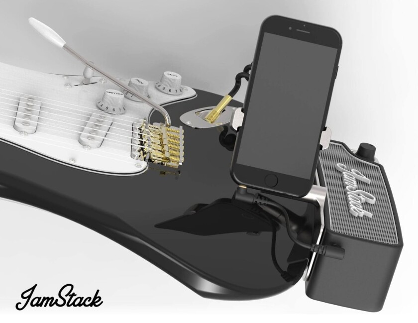 The JamStack allows players to access an almost infinite world of app-based digital effects by interfacing with a mounted smartphone