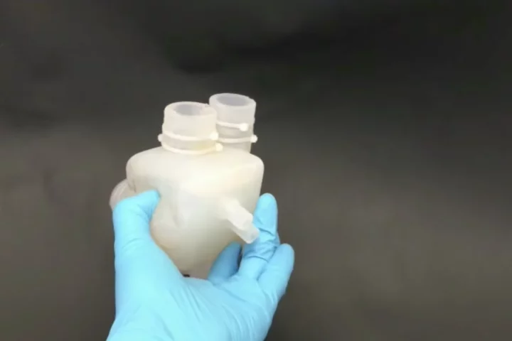 The artificial heart works just like the real thing, though it can only last 3,000 beats