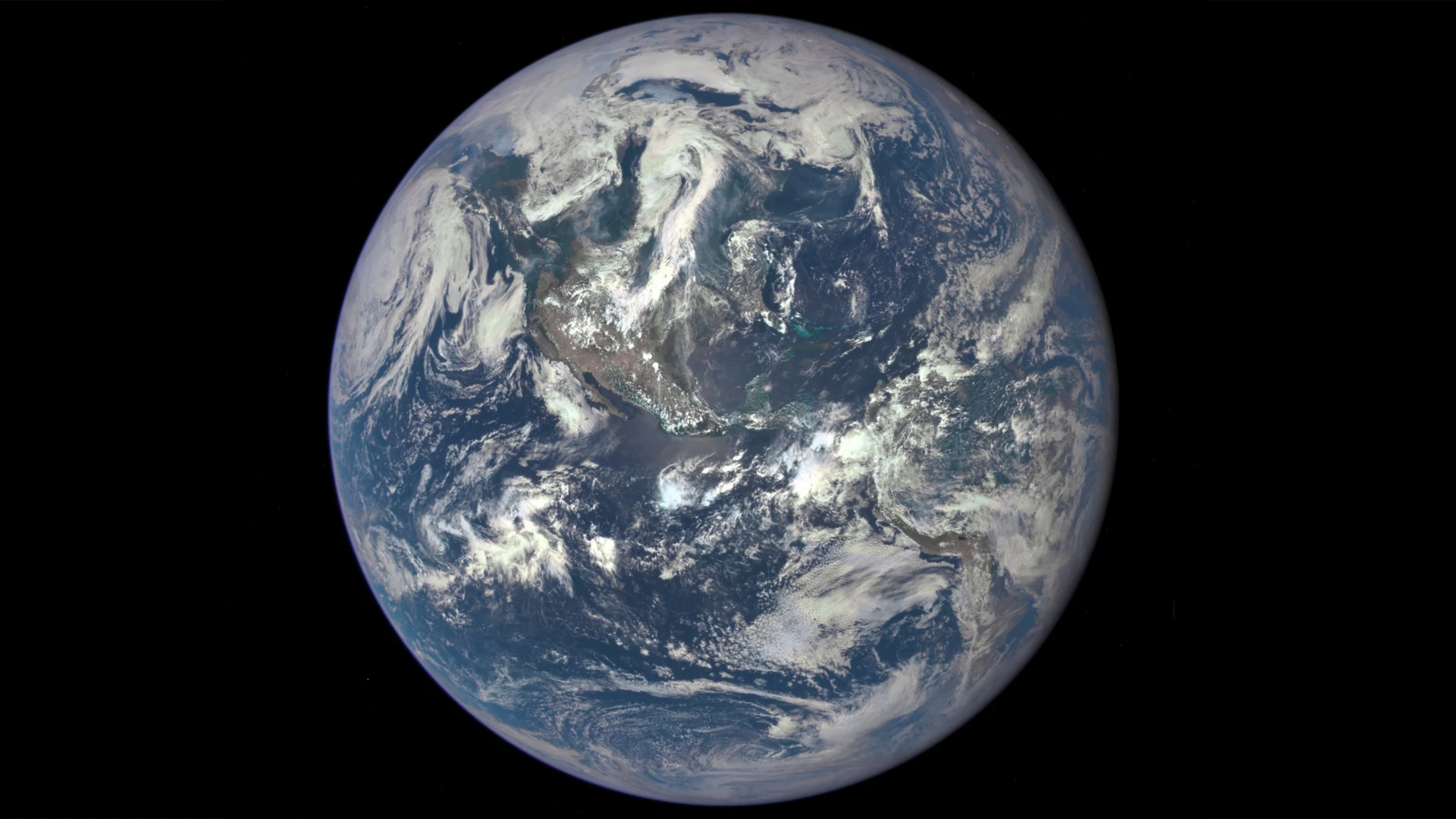 Earth from space as taken from NASA's DSCOVR spacecraft on July 6, 2015