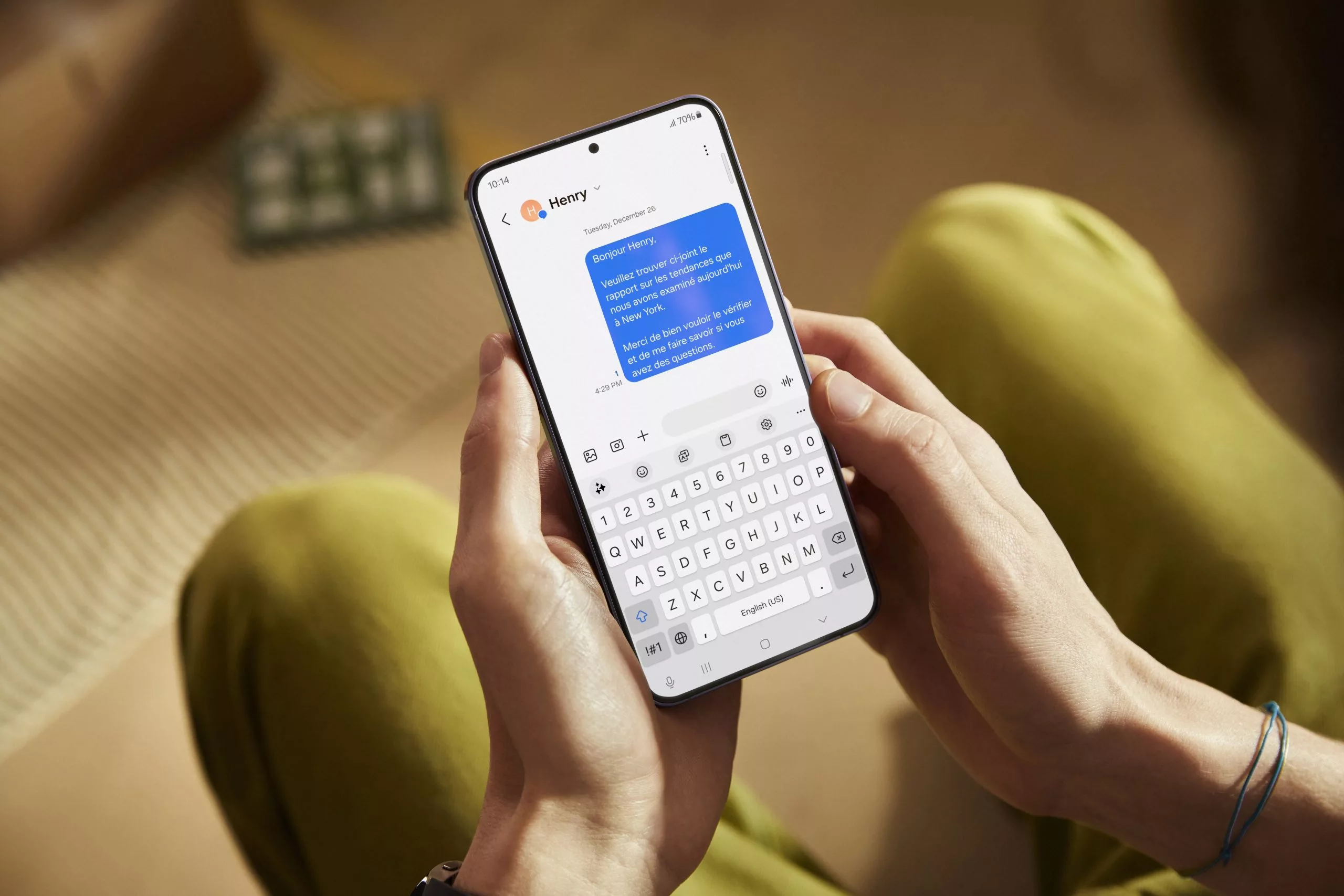 The Samsung Keyboard offers instant translation across 13 languages