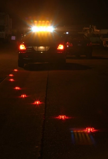 PowerFlare PF-200 LED safety light can be used for roadside and traffic routing applications
