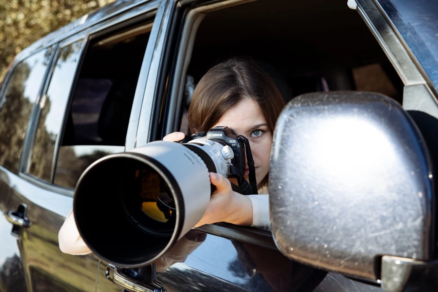 The EOS R7 is compatible to RF-mount lenses, or EF glass when used with an adapter