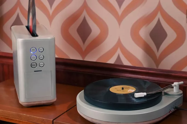 The VinylSonic ultrasonic record cleaner can be had with or without a matching turntable