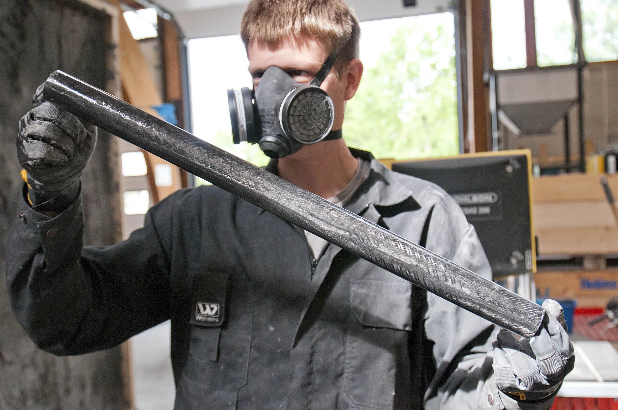 Espen Kultorp with the final version of the drive shaft