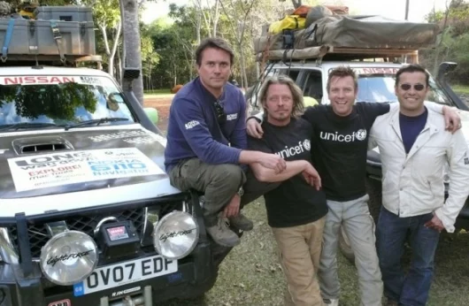 Producer/Directors Russ Malkin and David Alexanian with Ewan McGregor and Charley Boorman