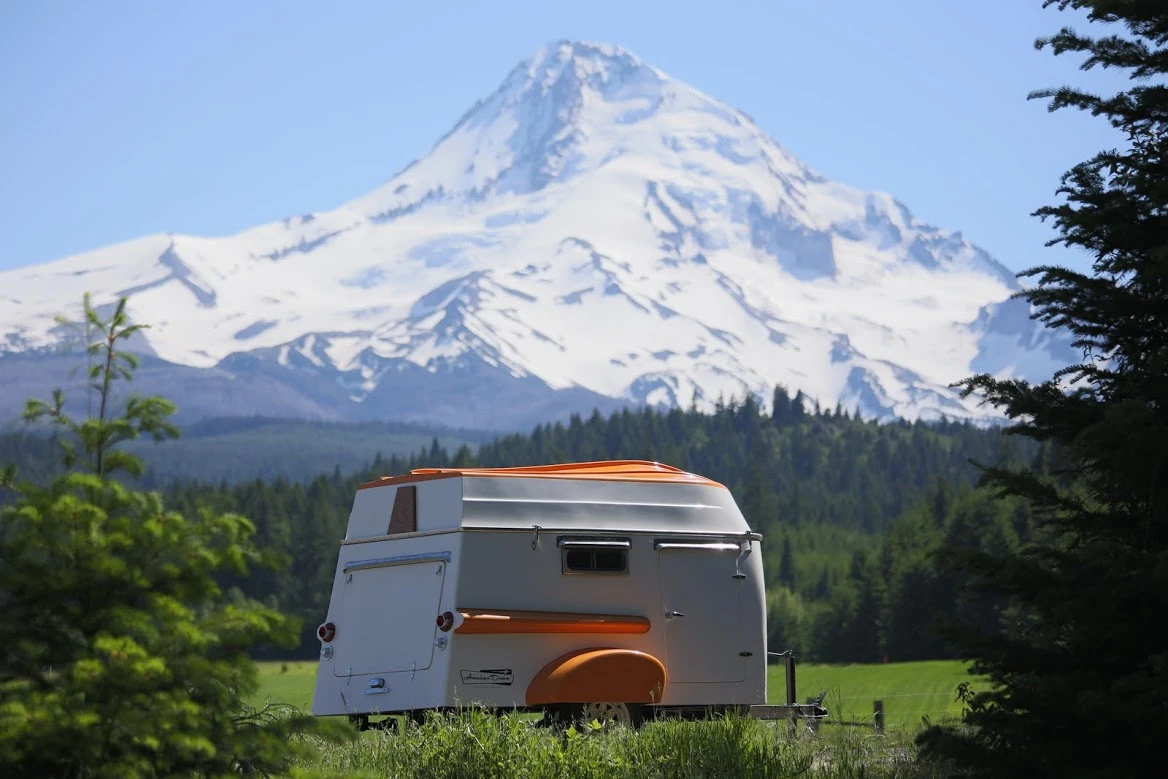 The Trailorboat-based Classic American Dream camper explores land and water