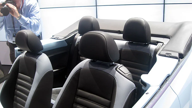 2013 Volkswagen Beetle Convertible on the floor at the LA Auto Show